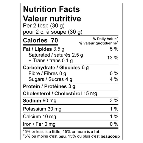 Cathedral City Extra Mature Cheddar Cheese  Nutritional Facts Table
