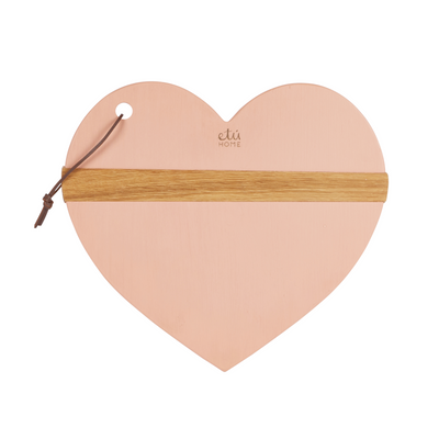 Handcrafted ETU Heart-Shaped Cheeseboard in Blush